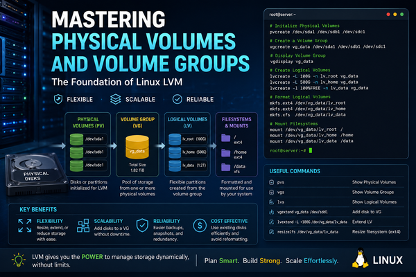 Mastering Physical Volumes and Volume groups